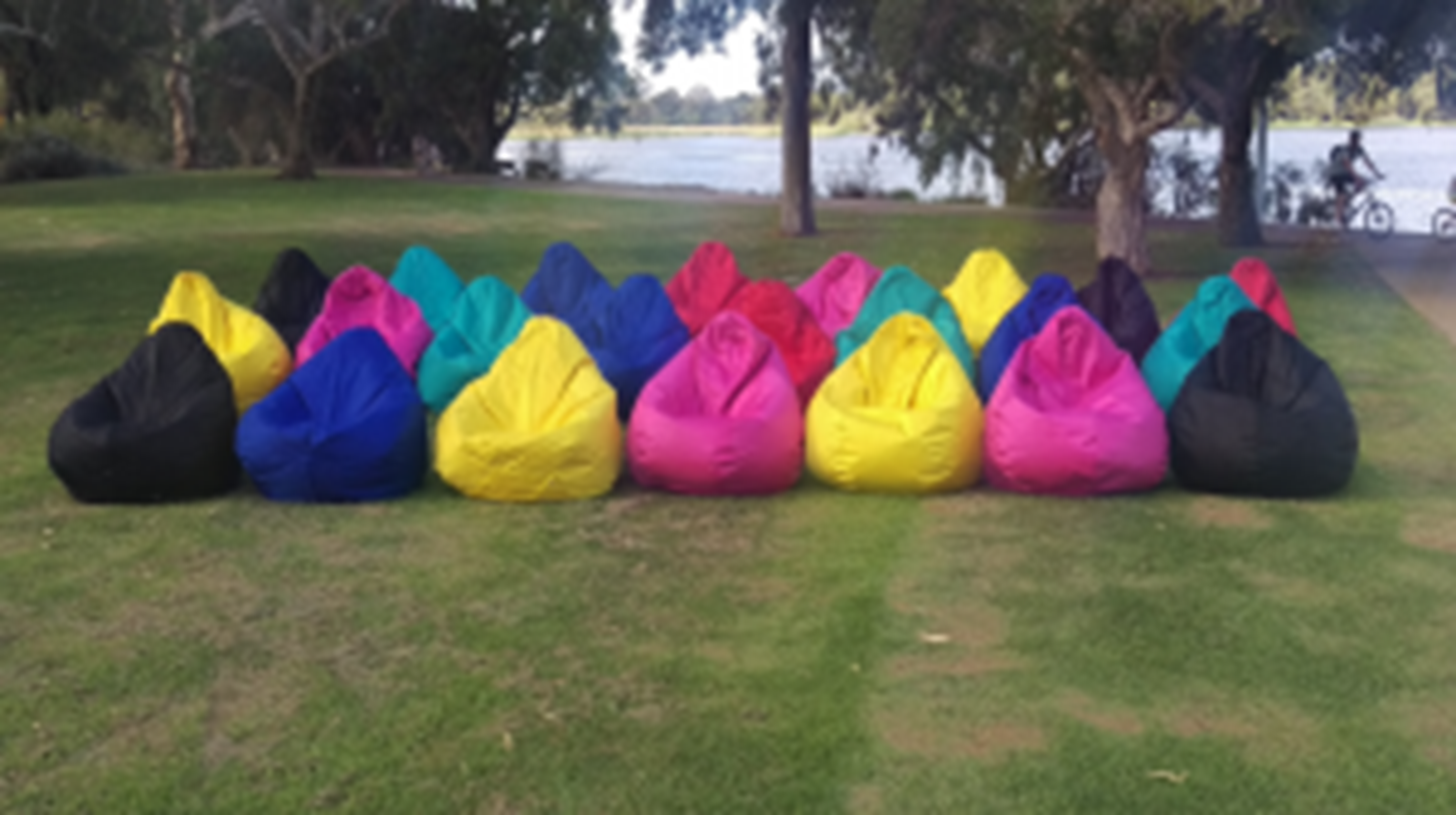 Kid s Zone Multi Coloured Tear Drop Bean Bags